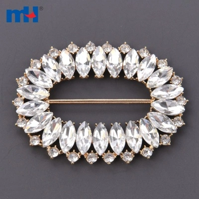 Oval Shape Ribbon Buckle