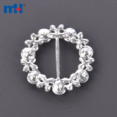 Silver Round Ribbon Buckle